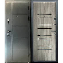 Вхідні двері Троя 115 мм Димчастий Дуб/Кіото Димчастий Дуб (Метал-МДФ)