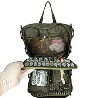 Ампульница тактическая, военная, универсальная медицинская сумка Marck-men на х73+ ампул, хаки- А225. Марк-2
