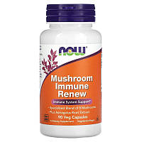 Mushroom Immune Renew NOW 90 капсул США (підкріплює імунітет, віруси, грибки, астрагал, кордицепс, рейші)