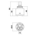Змішувач для кухні Aria 015F-8 U-подібний Lidz + аератор Lidz + Картридж Lidz, фото 7