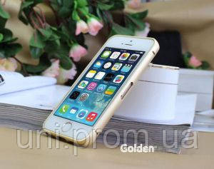 Iphone 5 чохол бампер алюмінієвий золотий