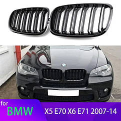 Решітки радіатора нові Здвоєні Bmw E70 2007-2013 ніздрі бмв е70 х5 ікс 5 решітка бмве 70