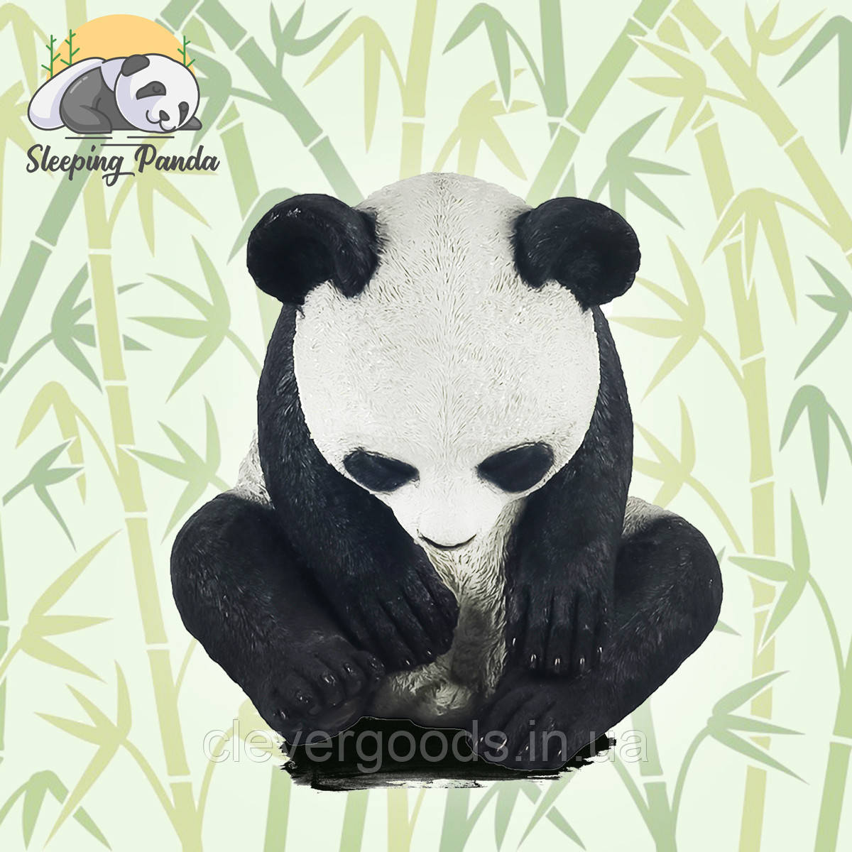 Декоративна скульптура для саду "Sleeping panda" 27,8х27х26,5 см статуетка для саду, садова фігурка (ST)