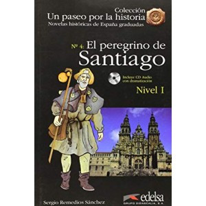Книга читання Un paseo por la historia Nivel 1 El peregrino de Santiago + CD Audio, фото 1
