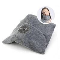 Подушка Travel Pillow для путешествий подушка-шарф дорожная для сна подушка для сна в самолет BOS-1