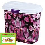 Ємність для прального порошку Еlif (Еліф), з малюнком Плетінка з квіткою, фото 5