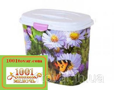 Ємність для прального порошку Еlif (Еліф), з малюнком Ромашки з метеликом, фото 1