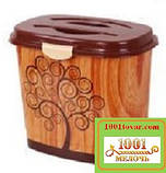 Ємність для прального порошку Еlif (Еліф), з малюнком Плетінка з квіткою, фото 7