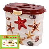 Ємність для прального порошку Еlif (Еліф), з малюнком Плетінка з квіткою, фото 8