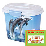 Ємність для прального порошку Еlif (Еліф), з малюнком Плетінка з квіткою, фото 9