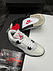 Кросівки чоловічі жіночі Nike Air Jordan 4 Retro Cement Oreo White Grey Взуття Найк Джордан Ретро IV білі з сірим, фото 6