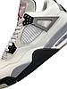 Кросівки чоловічі жіночі Nike Air Jordan 4 Retro Cement Oreo White Grey Взуття Найк Джордан Ретро IV білі з сірим, фото 8