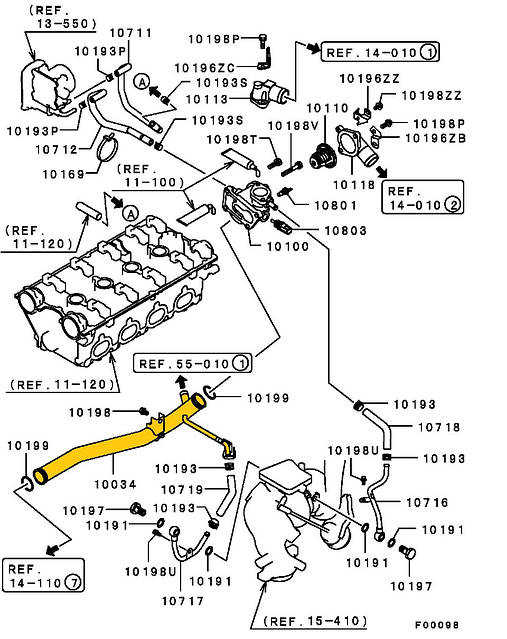 MITSUページ 🛡️Трубка охолодження Mitsubishi 🚘 MN187440 🌡️ із нержавіючої