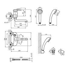 Змішувач для ванни Agua Sevilla — C061, фото 2