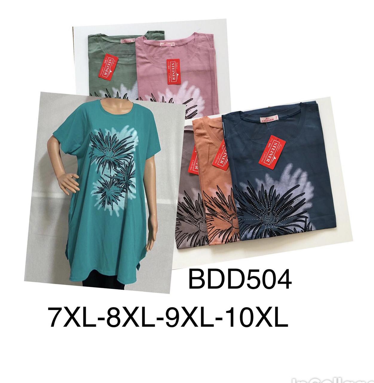 Туніка жіноча бавовна розмір батал 7XL-10XL Мікс колір (від 10 шт.)