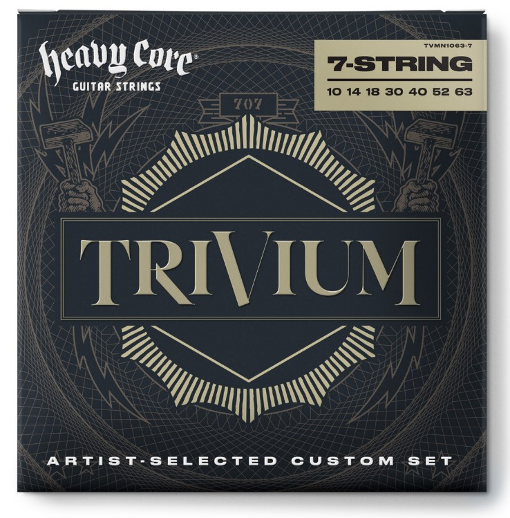 Струни для електрогітари Dunlop TVMN1063-7 Trivium Nickel Wound, фото 1