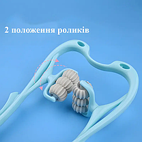 Ручний роликовий масажер 6 роликів для шиї та тіла Hexiang Neck Massager, фото 5