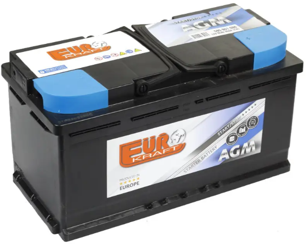 Акумулятор автомобільний 95Ah EUROKRAFT AGM (-/+) EN860
