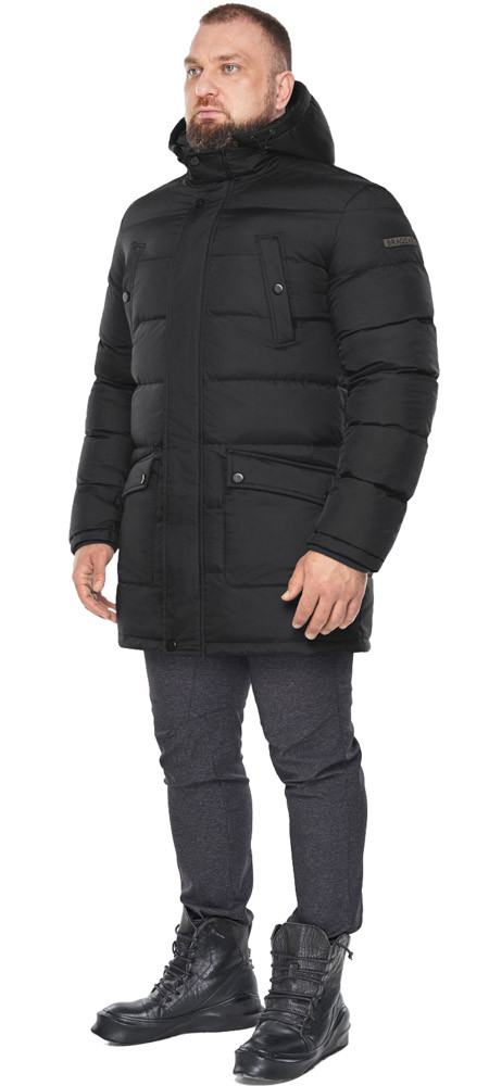 Універсальна зимова чоловіча куртка чорного кольору модель 63411 54 (XXL) 52 (XL)