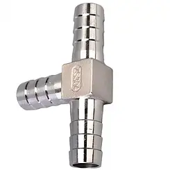 Трійник шланговий 12 мм, нержавіюча сталь