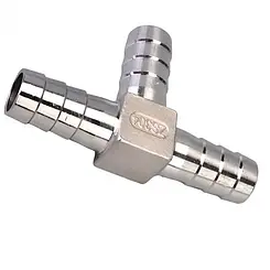 Трійник шланговий 10 мм, нержавіюча сталь