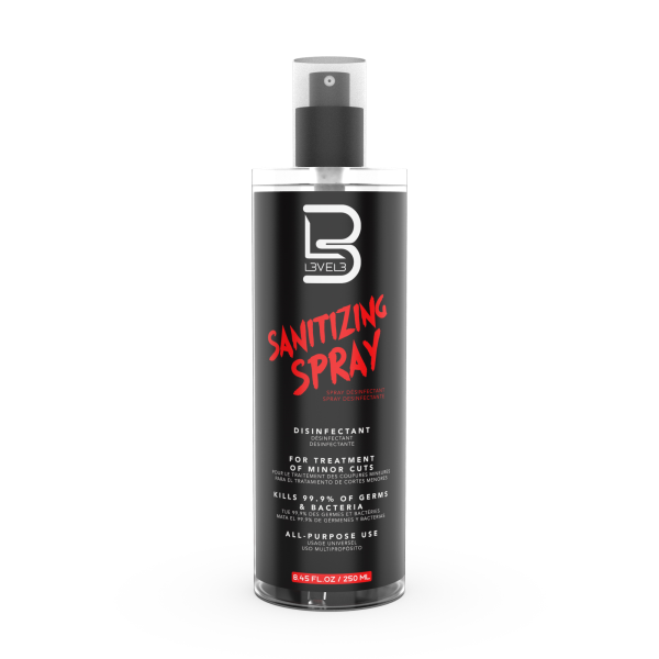 Спрей для дезінфекції рук та поверхонь спиртовий Level3 Sanitizing Spray 250мл