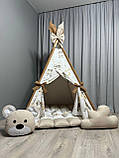 Вігвам для дітей Ведмежа на хмаринці БОНБОН Повний комплект, дитяча палатка, вігвам для хлопчика, вігвам для дівчинки, фото 6