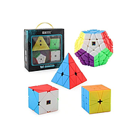 Meilong MoYu Gift Pack stickerless | Подарунковий набір головоломок (pyraminx, megaminx, skewb, SQ-1)