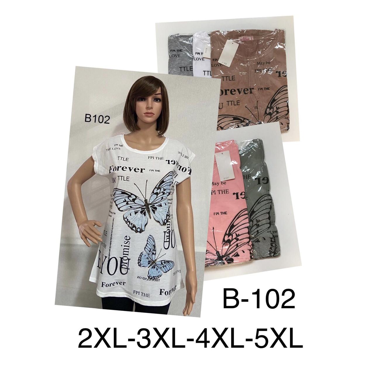 Жіноча футболка бавовна розмір норма 2XL-5XL Мікс колір (від 10 шт.)