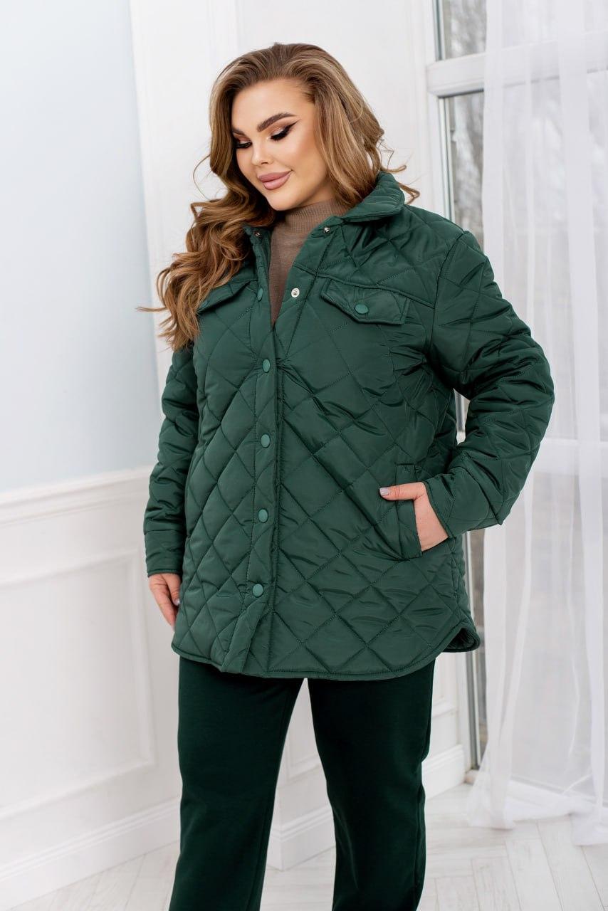 Стильна коротка куртка демісезон у великому розмірі Україна Розміри: 46-48, 50-52, 54-56, 58-60, 62-64, 66-68