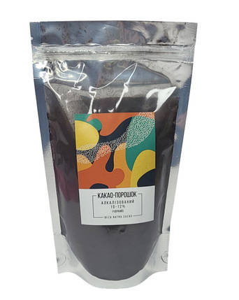 Какао-порошок алкализований 10-12% (чорний) Ibiza Natra Cacao 0.5 кг, фото 1