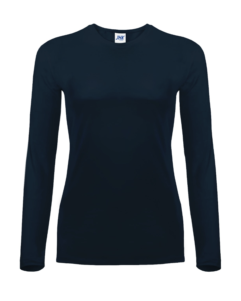 Футболка з довгим рукавом жіноча темно-синя JHK — TSRLCMFLS-NY