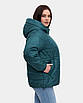 Жіночі демісезонні куртки великих розмірів 50-60 смарагд, фото 2