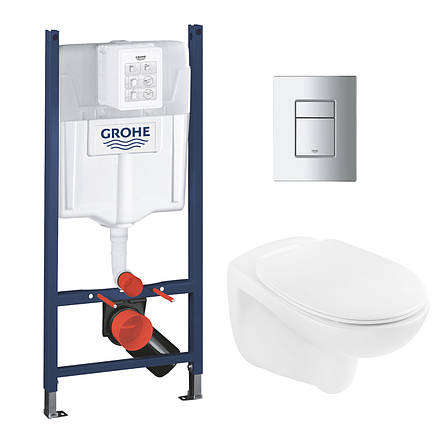 Комплект унітаза з інсталяцією 4 в 1 Grohe Solido Even UA38971966A, фото 1