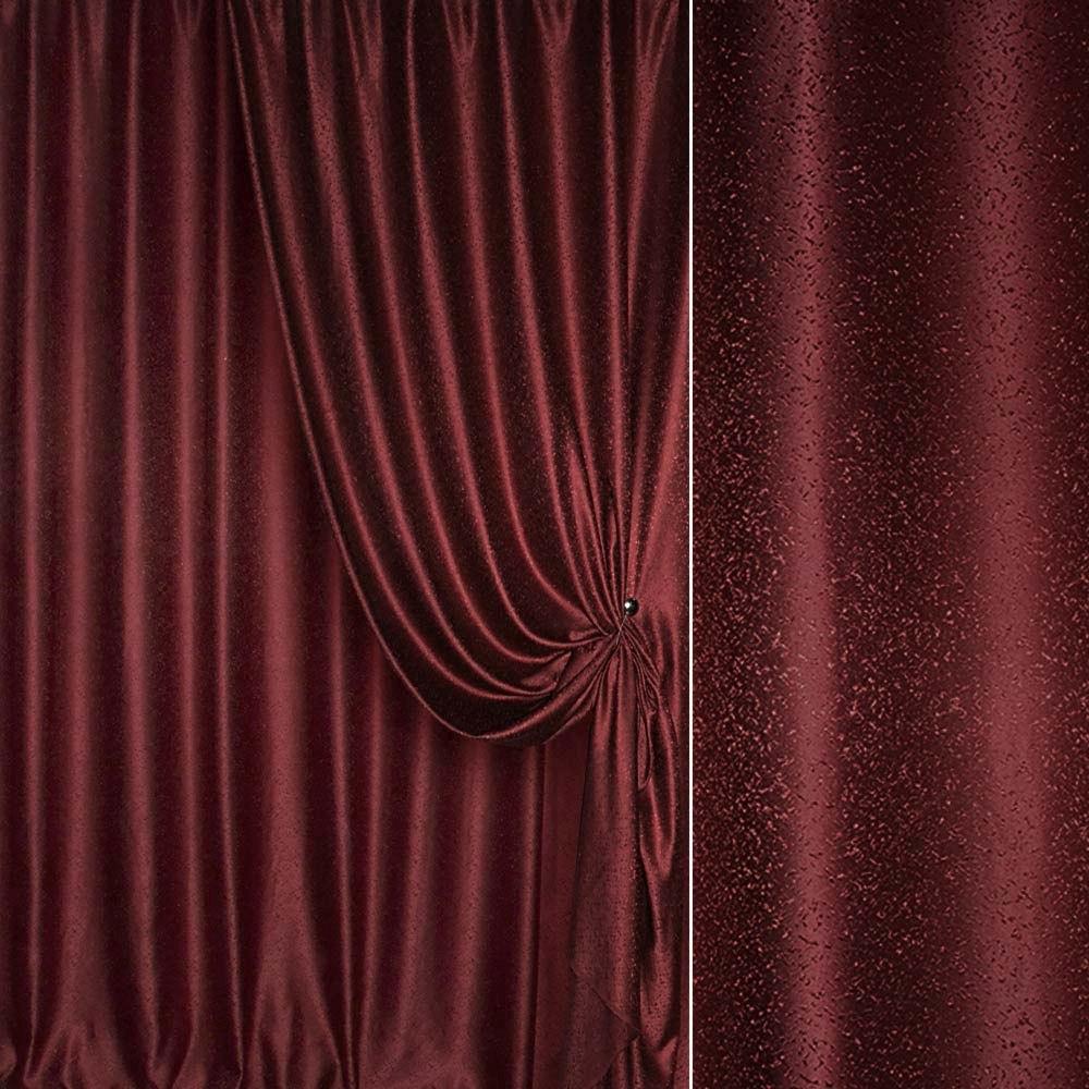 Жакард для штор петлевидний крапля бордовий темний, ш. 275