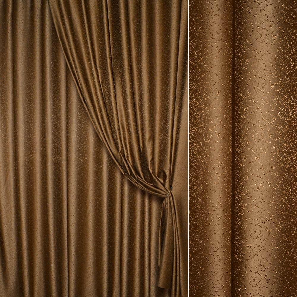 Жакард для штор петлевидний крапля коричневий, ш.275