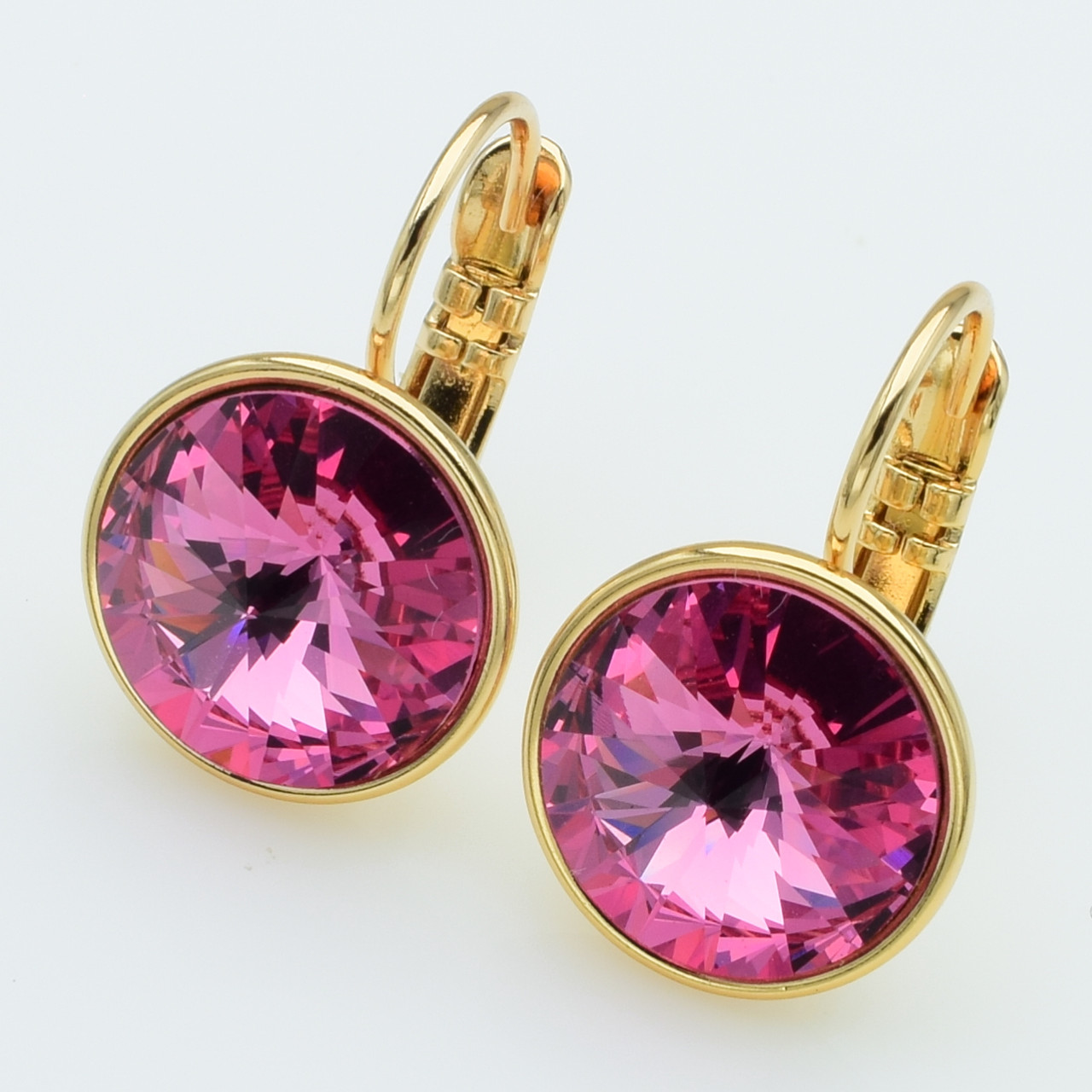 XUPING Серьги Позолота 18к Камни Swarovski Высота 1.9см, Ширина 1.2см