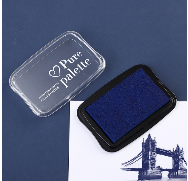 Штемпельна подушечка з чорнилами для штампів Ретро-синя FAR023, фото 1