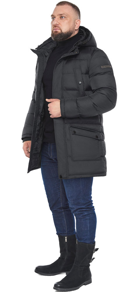 Чоловіча графітова куртка прямого крою модель 63411 54 (XXL)