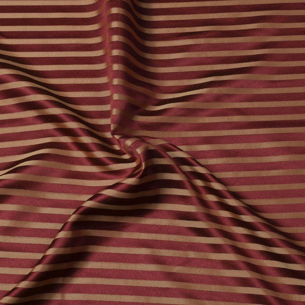 Атлас жакард 2-х-стор. для штор смужка червоний, ш.280