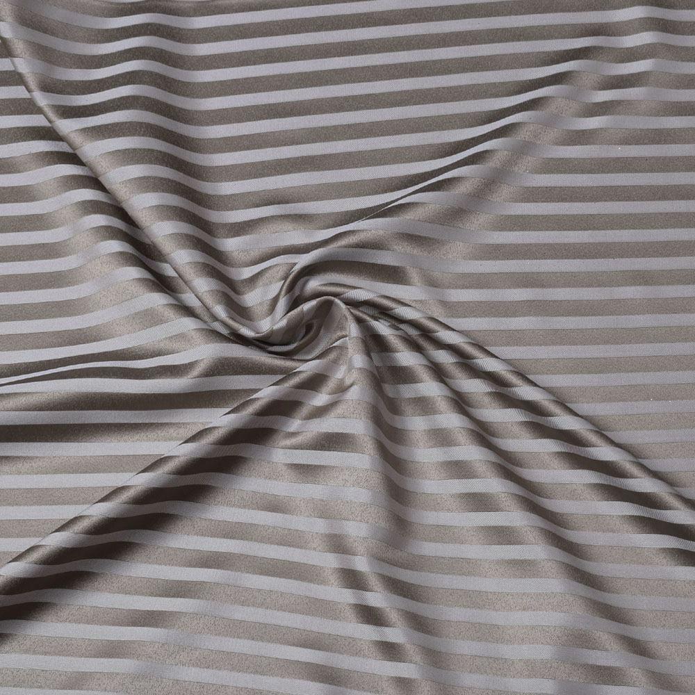 Атлас жакард 2-х-стор. для штор смужка оливковий темный, ш.280