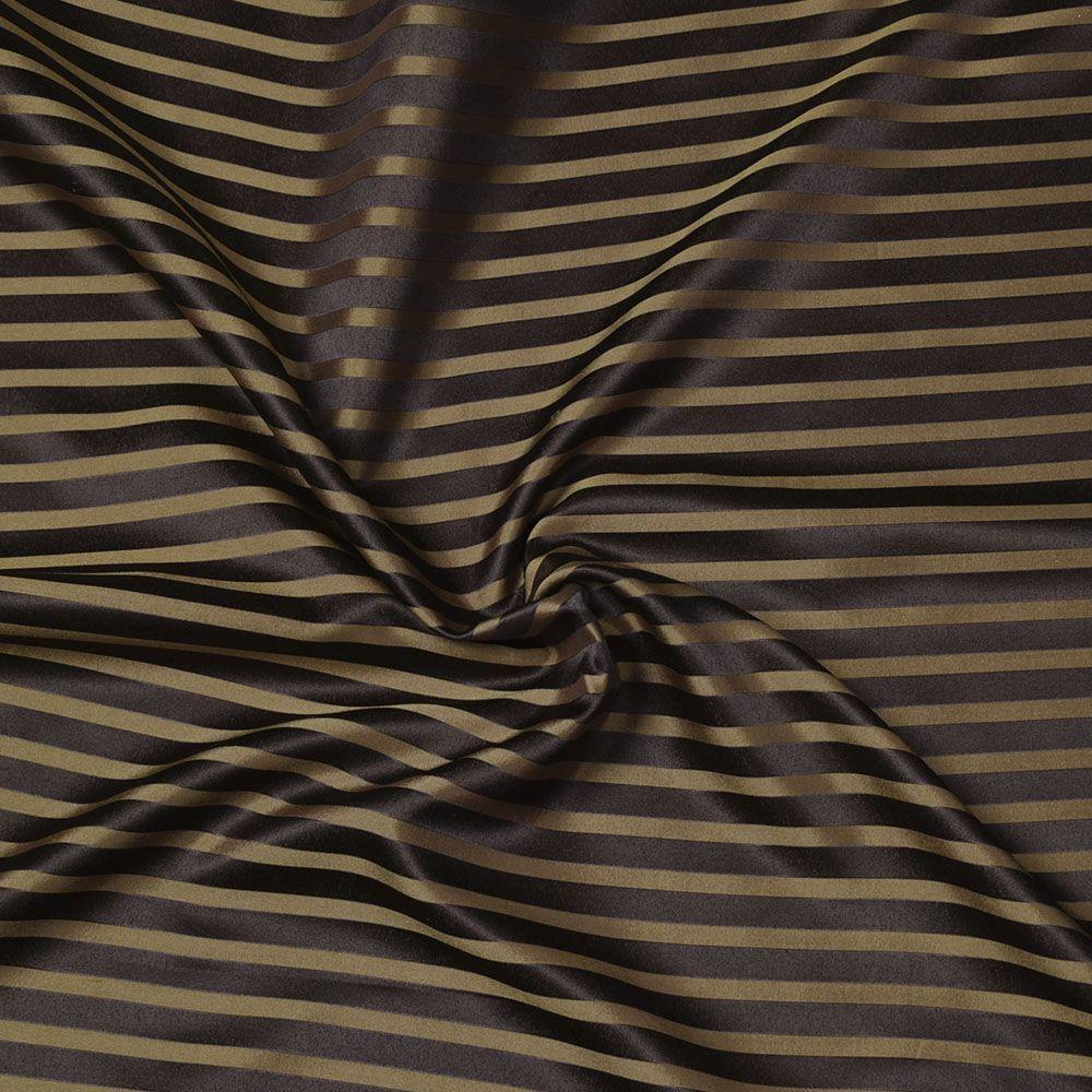 Атлас жакард 2-х-стор. для штор смужка коричневий темний, ш.280