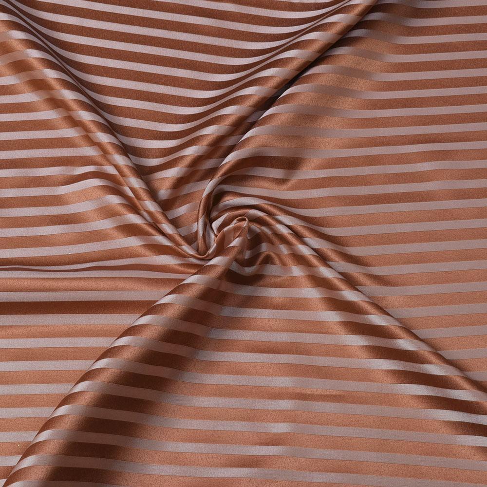 Атлас жакард 2-х-стор. для штор смужка рудий, ш.280