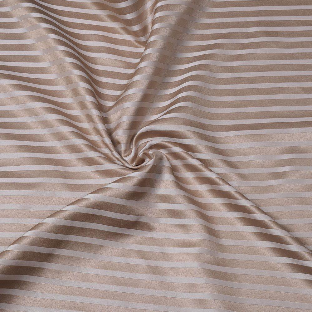 Атлас жакард 2-х-стор. для штор смужка молочно-шоколадний, ш.280