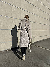 Пальто жіноче зимове комбиноване під норку 333, розміри 42-54, фото 4