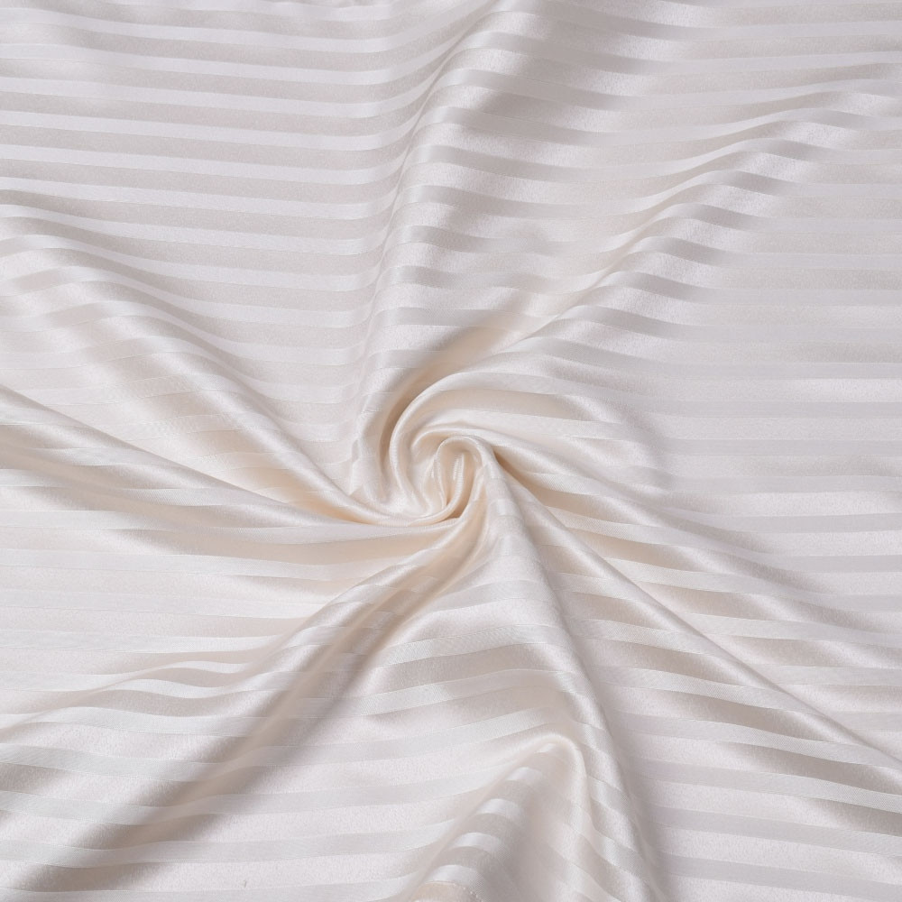 Атлас жакард 2-х-стор. для штор смужка молочно-кремовий, ш.280