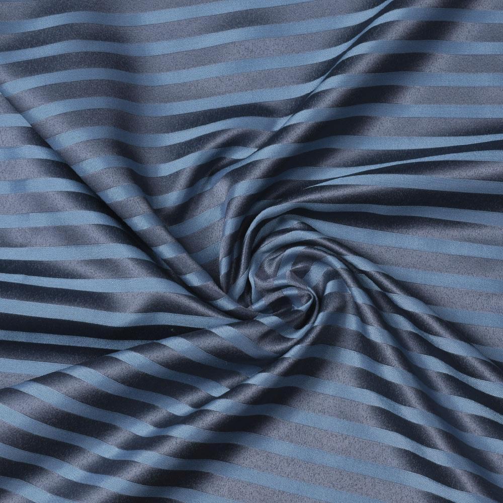 Атлас жакард 2-х-стор. для штор смужка сіро-блакитний, ш.280