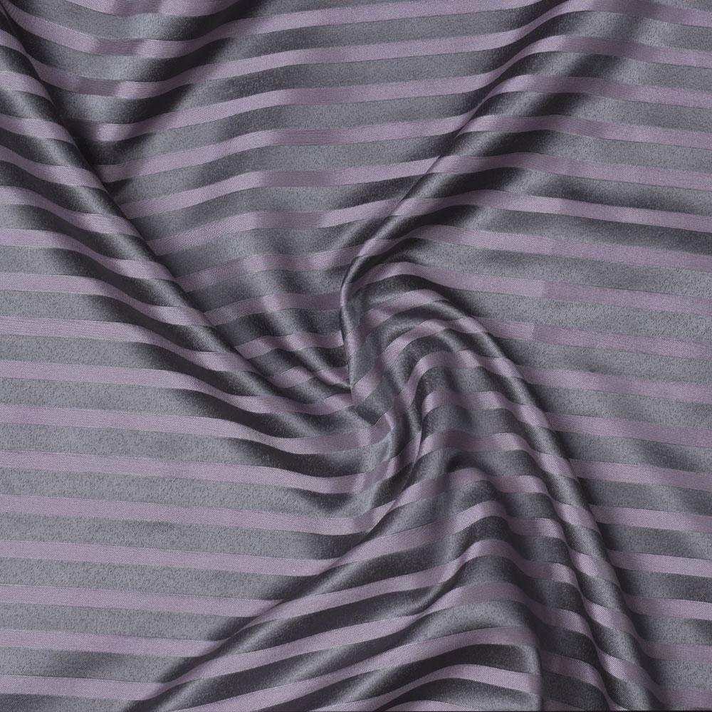 Атлас жакард 2-х-стор. для штор смужка бузково-сірий, ш.280