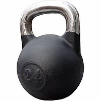 Чавунна чорна гиря 24 кг пофарбована