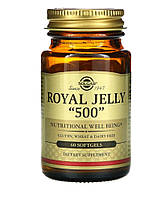 Маточное молочко "Royal Jelly" 500 мг, Solgar, 60 капсул